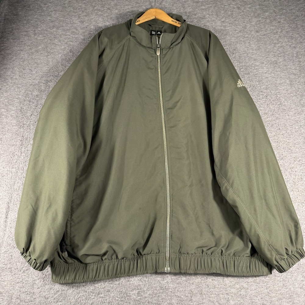 Men's Adidas Full Zip Climashell Wind Pullover Jacket Olive Green‎ XXL Gorpcore